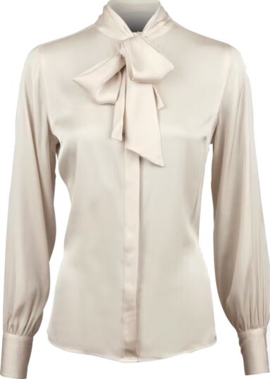 Stenströms Selma bow tie blouse 38 beige dame
