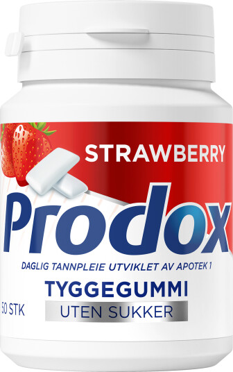 Prodox tyggegummi strawberry 50 stk