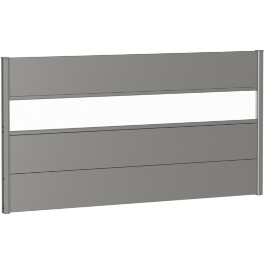 BIOHORT VEGGPANEL FOR LEVEGG AKRYLGLASS 180X90 KVARTSGRÅ METALLIC