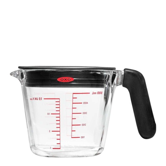 Oxo - Målebeger m/lokk 0,5L glass Oxo - Målebeger m/lokk 0,5L glass