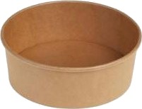 Salatskål Rund 750 Ml Ø150x58 Mm Pe Belagt Brun,6 Ps X 50 Stk/Krt