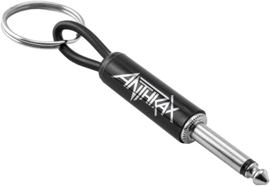 Anthrax  Guitar Plug Keychain  Silver Logo