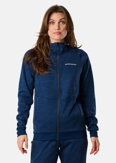 Swedemount Training Logo Zip Hood W Ii Navy Melange/Lt Blue 44 Hoodies
