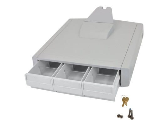Ergotron StyleView Primary Storage Drawer, Triple monteringskomponent - grå, hvit