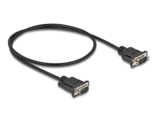 Delock Seriell Kabel Rs-232 D-Sub9 Hann Til Hann Med Smalt Kontakthus 0,5 M