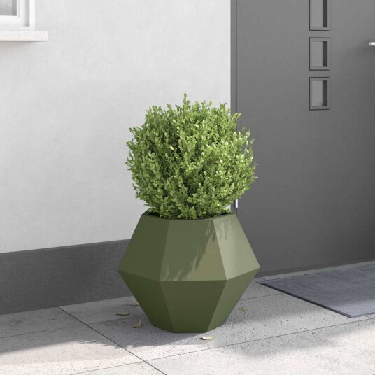 vidaXL Plantekassed Olivengrønn 50 x 50 x 40 cm Stål vidaXL Plantekassed Olivengrønn 50 x 50 x 40 cm Stål