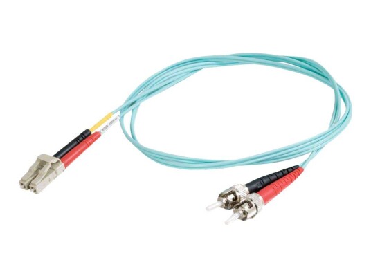 C2G LC-ST 10Gb 50/125 OM3 Duplex Multimode PVC Fiber Optic Cable (LSZH) - nettverkskabel - 2 m - akvamarin