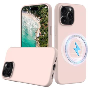 iPhone 16 Pro Liquid Silikondeksel MagSafe-kompatibel Rosa