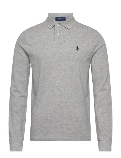 Polo Ralph Lauren Custom Slim Fit Mesh Polo Shirt - Grey - XXL
