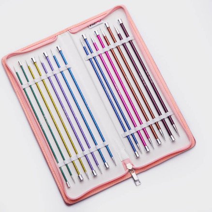 KnitPro Zing Jumper pinnesett Aluminium 35 cm 2,5 6 mm 8 størrelser