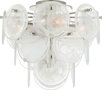 Dunmore Small Curved Glass Louver Sconce Polished Nickel