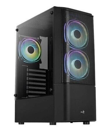 AeroCool Quantum Mesh V3 Midi Tower Kabinett ATX Svart med Herdet Glass