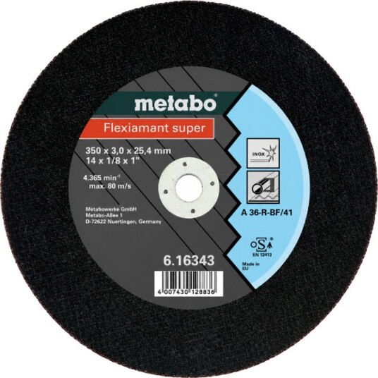 Metabo Flexiamant Super 350 x 3,0 x 25,4 mm Inox kappeskive