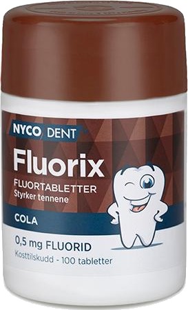 Nycodent Fluorix 0,5mg fluortabletter colasmak 100 stk