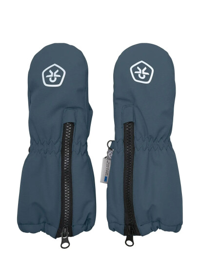 Color Kids Mittens Long W. Zipper - Blue - 6-12M