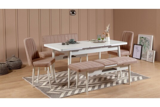 Valsot Sittebenk 110 cm   Hvit/Brun