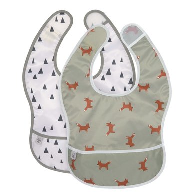 Lässig Smekke Med Griper 2-pakning Little Forest Fox Lässig Smekke Med Griper 2-pakning Little Forest Fox