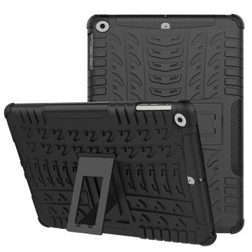 iPad 9.7 2017/2018 Anti-Slip Hybrid-deksel med Stativ Svart