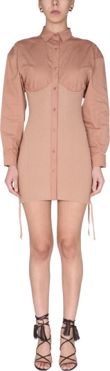 Andrea Adamo Dame Kjoler Beige M, Andrea Adamo Dame Kjoler Beige M,