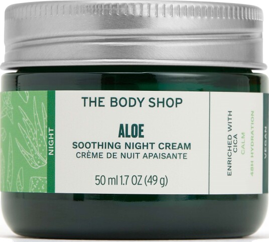 The Body Shop Aloe Soothing Night Cream 50 ml - Fuktighetsgivende Nattkrem med Naturlige Ingredienser