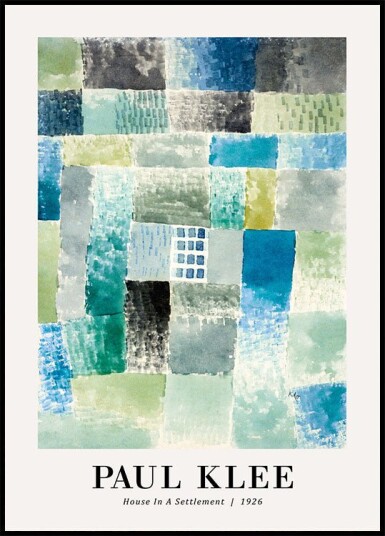 Paul Klee   House in a Settlement Plakat Plakat / 100x150cm