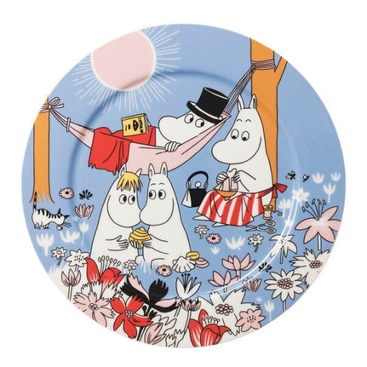 MoominArabia   Serveringsfat 30 cm Familietid blå