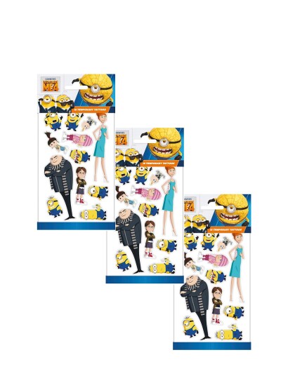 Joker Tattoos Despicable Me - Multi/patterned - ONE SIZE Joker Tattoos Despicable Me - Multi/patterned - ONE SIZE