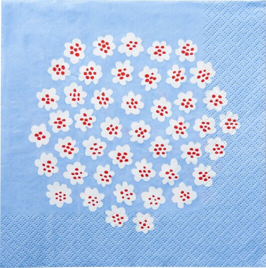 Marimekko by Havi Marimekko Napkin Puketti   Blue   24X24CM