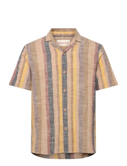 Revolution Short Sleeved Cuban Shirt Multi/patterned XXL