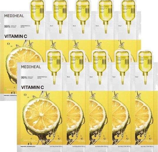 Mediheal Mediheal   Vitamin C Essential Mask Clear Toning 10Pcs.   Nude   10 PCS
