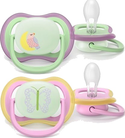Philips Avent SCF37629 Air Smokk Natt 6-18 mnd Grønn/Rosa 2 stk