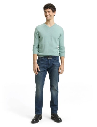 Tom Tailor Basic V Neck Knit Green S Tom Tailor Basic V Neck Knit Green S