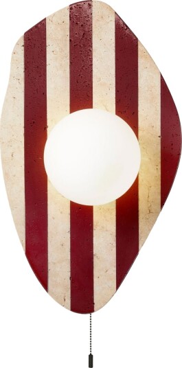 Torlic vegglampe 10 cm - Beige, Hvit, Rød