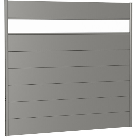 BIOHORT VEGGPANEL FOR LEVEGG AKRYLGLASS 200X180 KVARTSGRÅ METALLIC