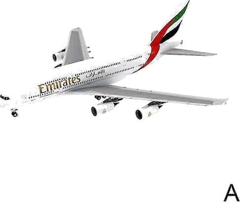Airbus A380 Papirmodell Flerfarget Australia/UAE/Singapore