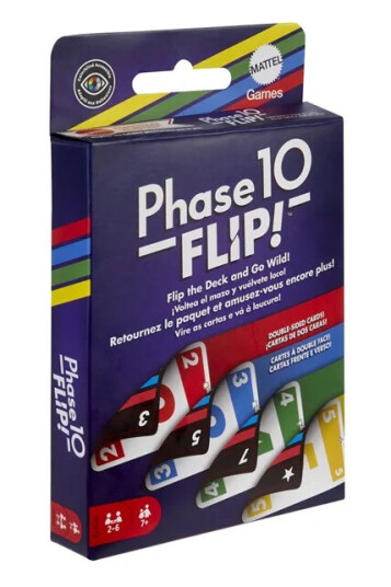 Mattel Phase 10 Flip Kortspill for 2-6 Spillere Mattel Phase 10 Flip Kortspill for 2-6 Spillere