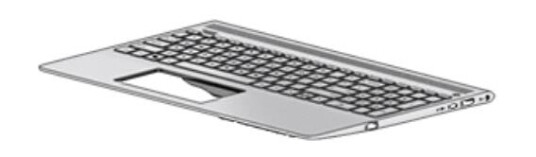 HP Top Cover Mns W Kb Bl Nsv Eng