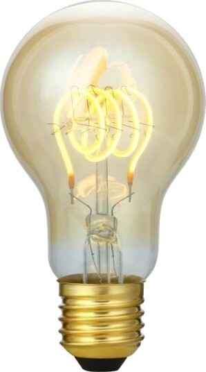 Spl E27 5W 3 trinns dimbar LED pære   A60 2200K Gold Flex Filament 460lm   Dimbar : Dimbar Kulør : Ekstra varm
