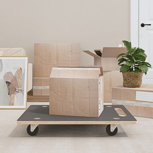 vidaXL Møbeltraller 2 stk rektangulær 80x55x11,5 cm
