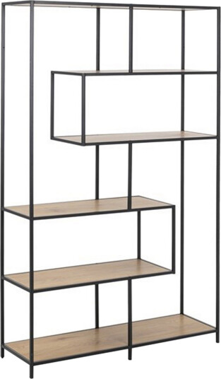 Hylle Seaford 114x35x185 cm Eik/Svart