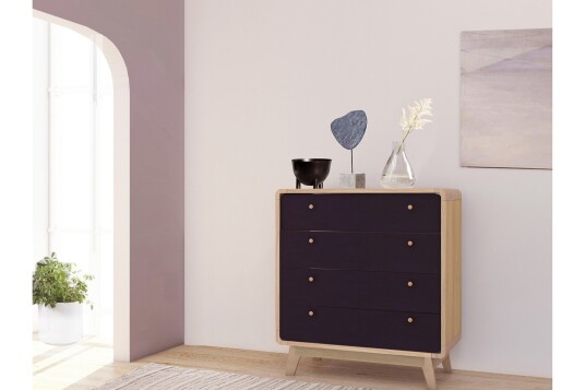 Olivet Kommode 80x39 cm   Natur/Svart