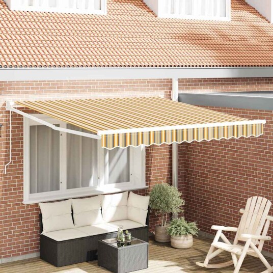 Manuell Uttrekkbar Markise Multicolor Stripe 300x250 cm
