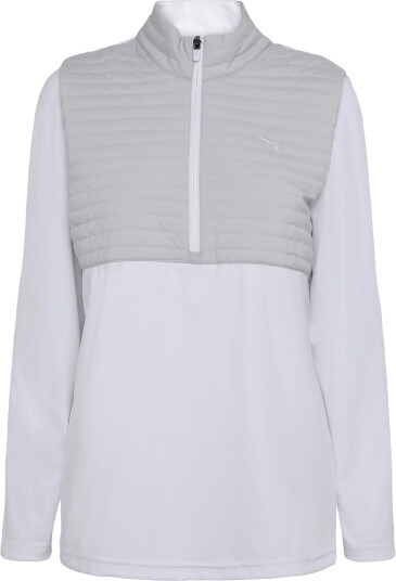 PUMA Golf Cloudspun Tech Hybrid ½ Zip Lc White S