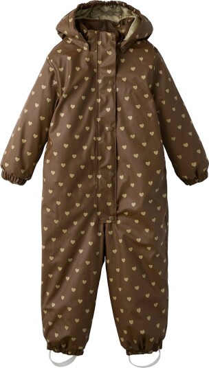 Lil"Atelier Nmfladry10 Pad Snowsuit Aop Fo Lil Brown 122 128