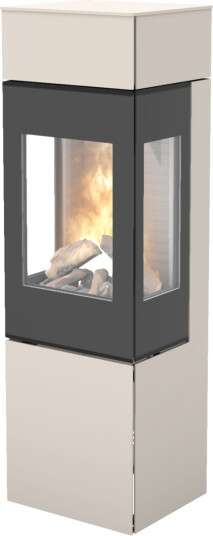 Rais Nexo 140 sand gasspeis med sideglass og glassdør