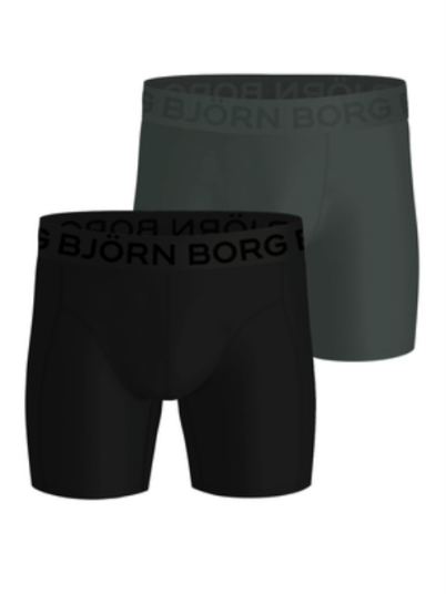 Björn Borg Sports Lightweight Boxer 2 Pack Black Green L Björn Borg Sports Lightweight Boxer 2 Pack Black Green L