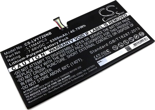 Batteri til Lenovo IdeaPad Miix 720 etc