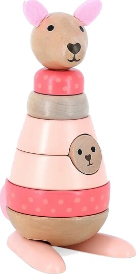 Vilac Stacking Kangaroo 10 Pcs Pink ONE SIZE