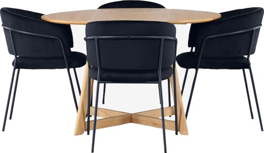 Venture Home Spisegruppe Yadikon med 4 stk stoler Selma Brun Venture Home Spisegruppe Yadikon med 4 stk stoler Selma Brun