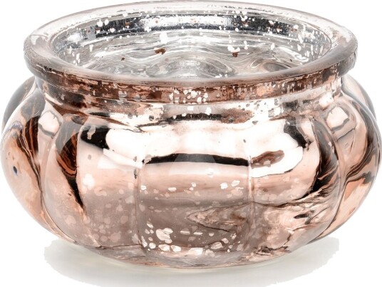 4 stk Runde Rosegullfargede Telysholdere 6x3 cm